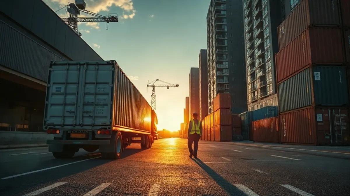 Foto original gerada para a matéria: Leilão do Porto de Santos: Como a Logística Afeta o Mercado Imobiliário em Goiânia