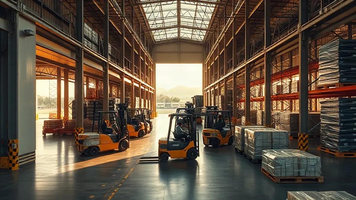 Foto original gerada para a matéria: Mercado de Galpões Logísticos: O Que a Alta Ocupação Ensina para Investidores em Goiânia