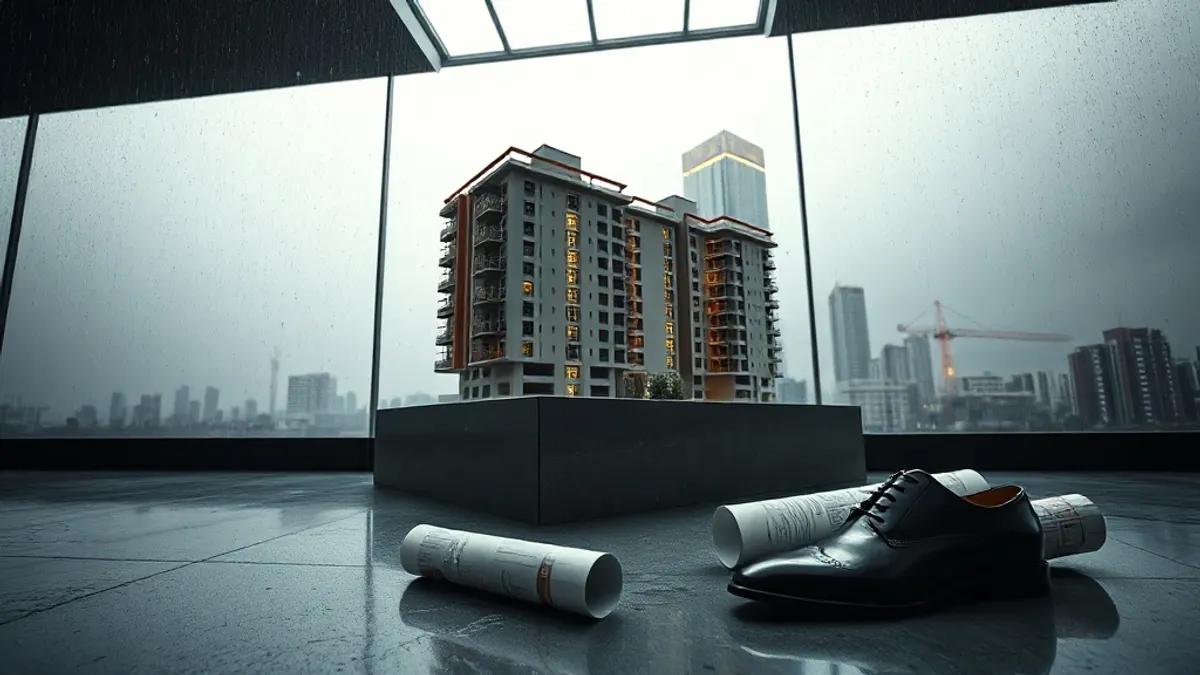 Foto original gerada para a matéria: Crise na Apex: Como o mercado imobiliário em Goiânia se protege de incertezas