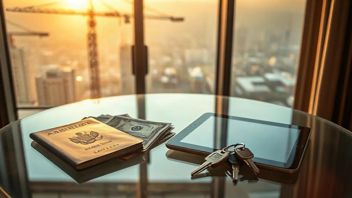 Foto original gerada para a matéria: Investir em imóveis no exterior ou em Goiânia? O que considerar antes de decidir