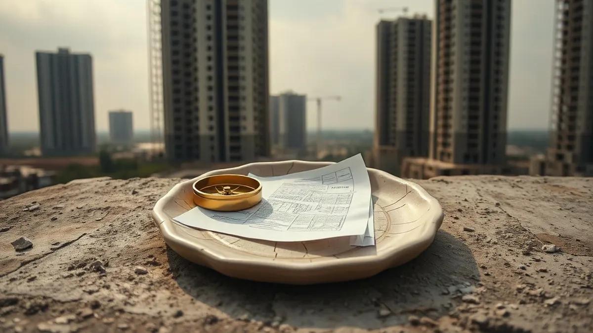 Foto original gerada para a matéria: Crise Imobiliária na China: O que o caso Evergrande ensina para quem investe em Goiânia