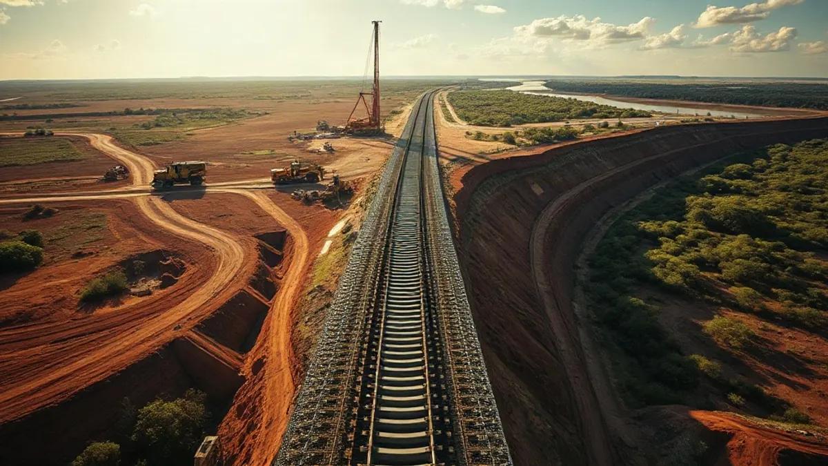 Foto original gerada para a matéria: Nova Ferrovia em Goiás: Como a FICO Valoriza Imóveis e a Economia em Goiânia