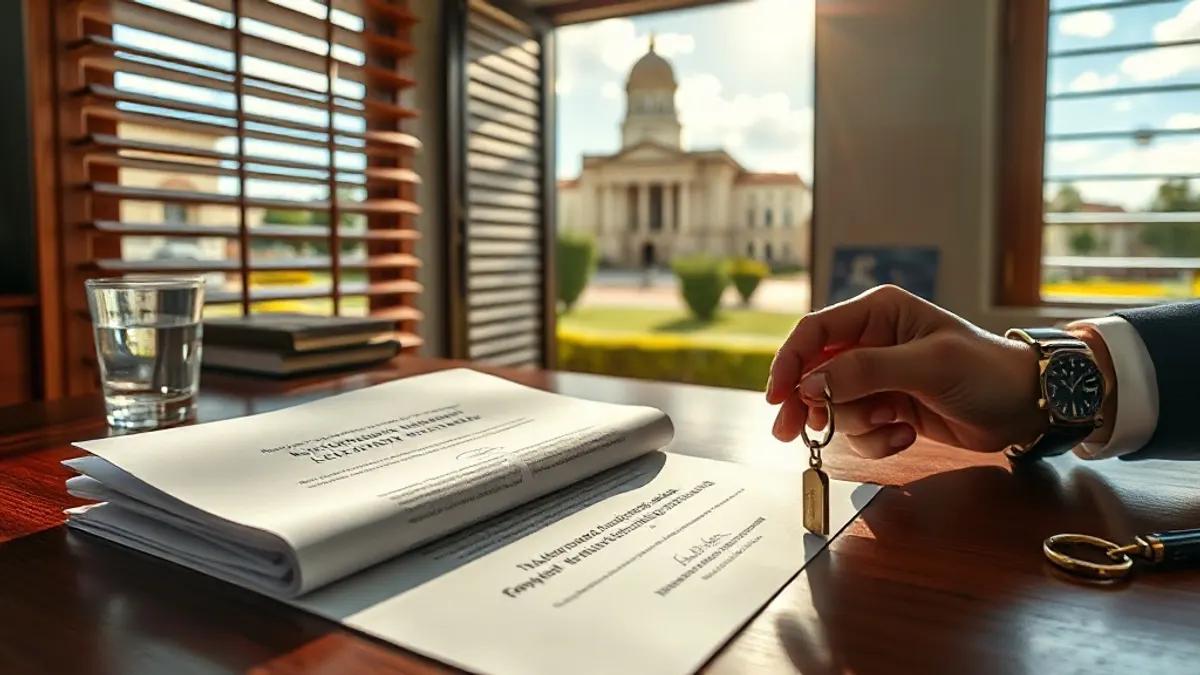 Foto original gerada para a matéria: Concursos em Goiás: Como a estabilidade financeira impulsiona o mercado imobiliário
