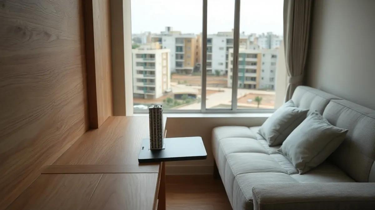 Foto original gerada para a matéria: Apartamentos compactos dominam o mercado: o que isso significa para Goiânia?