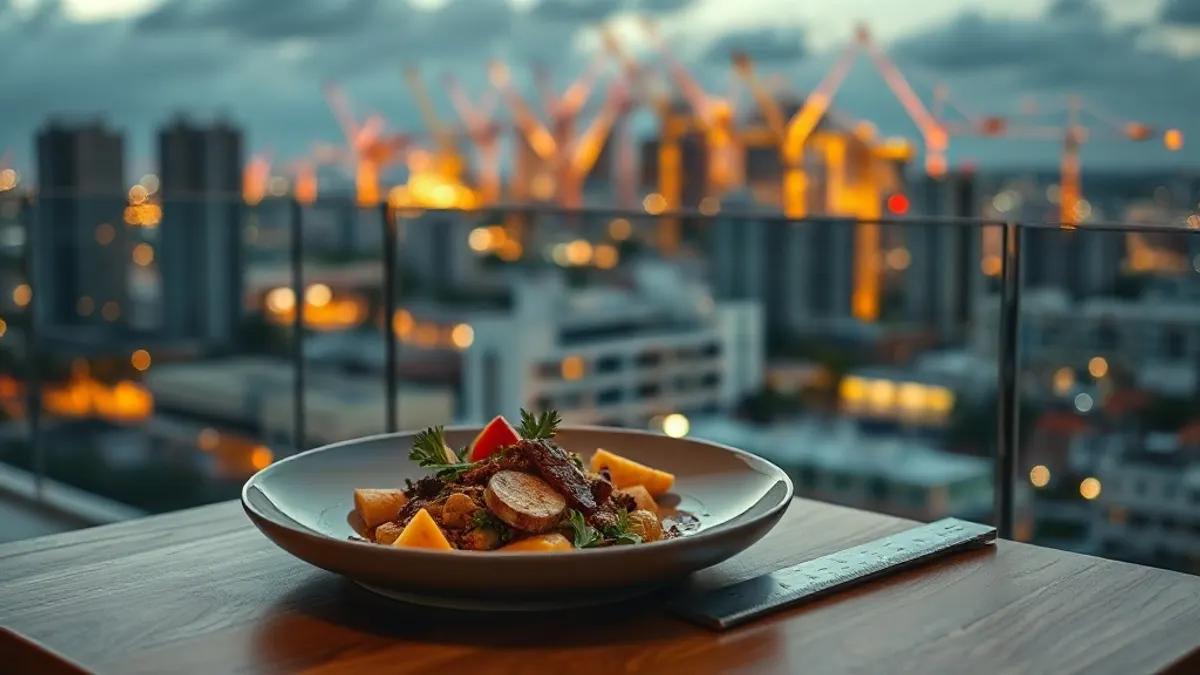 Foto original gerada para a matéria: Valorização Imobiliária em Goiânia: Como a Gastronomia Muda o Seu Investimento