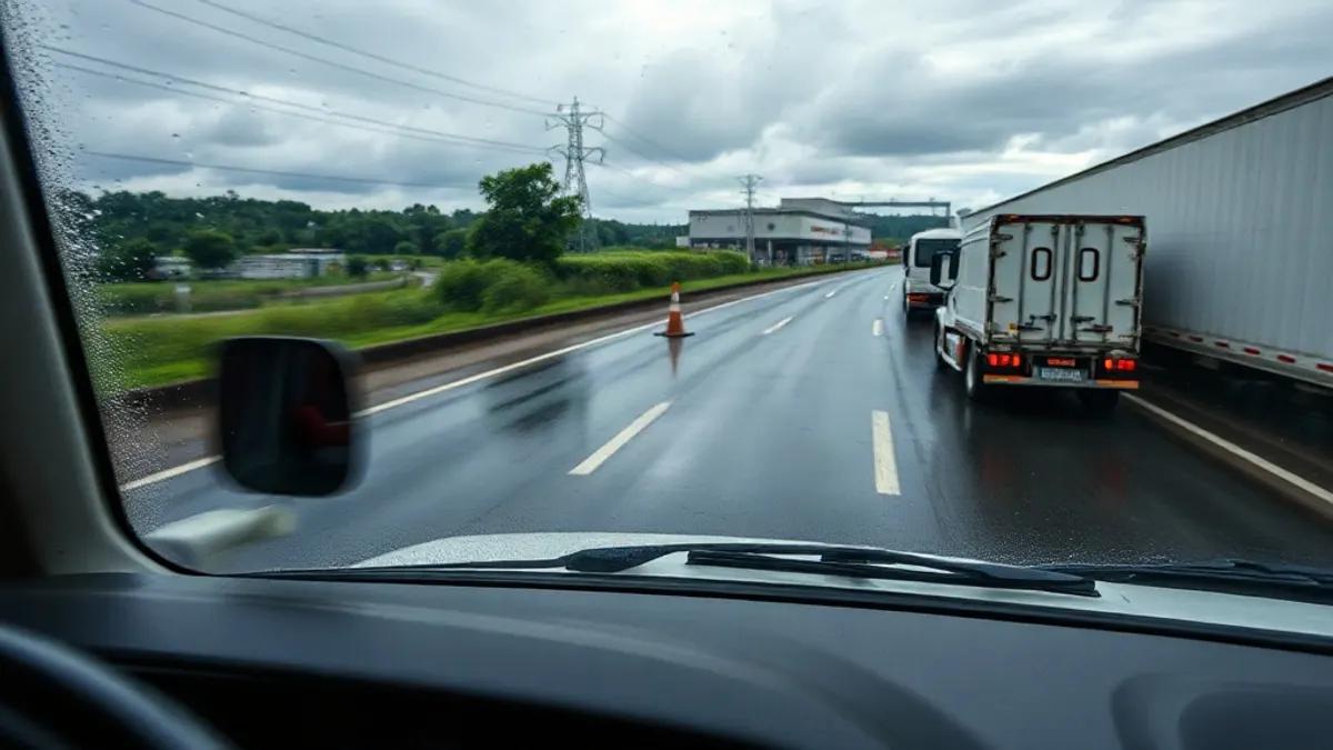 Foto original gerada para a matéria: Segurança nas estradas e o impacto na logística imobiliária de Goiás