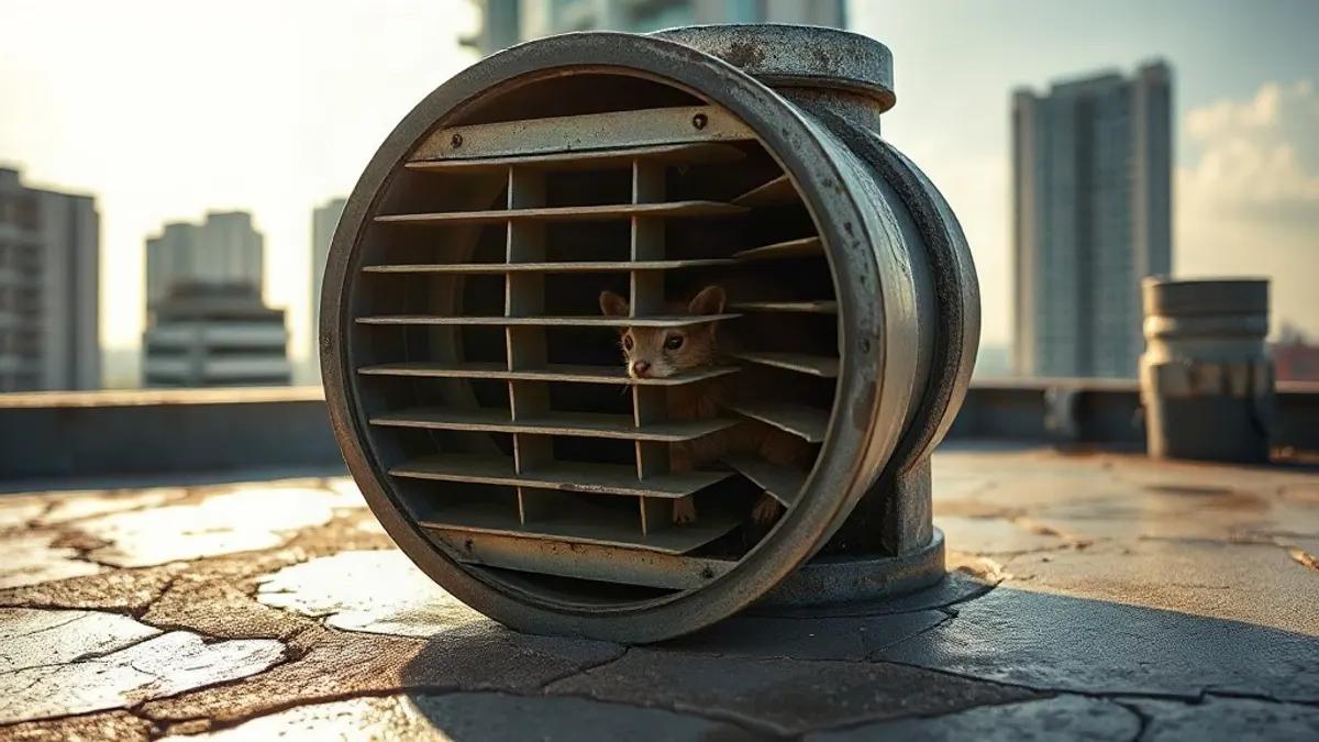 Foto original gerada para a matéria: Segurança e Manutenção: O que a invasão de animais em prédios ensina ao investidor