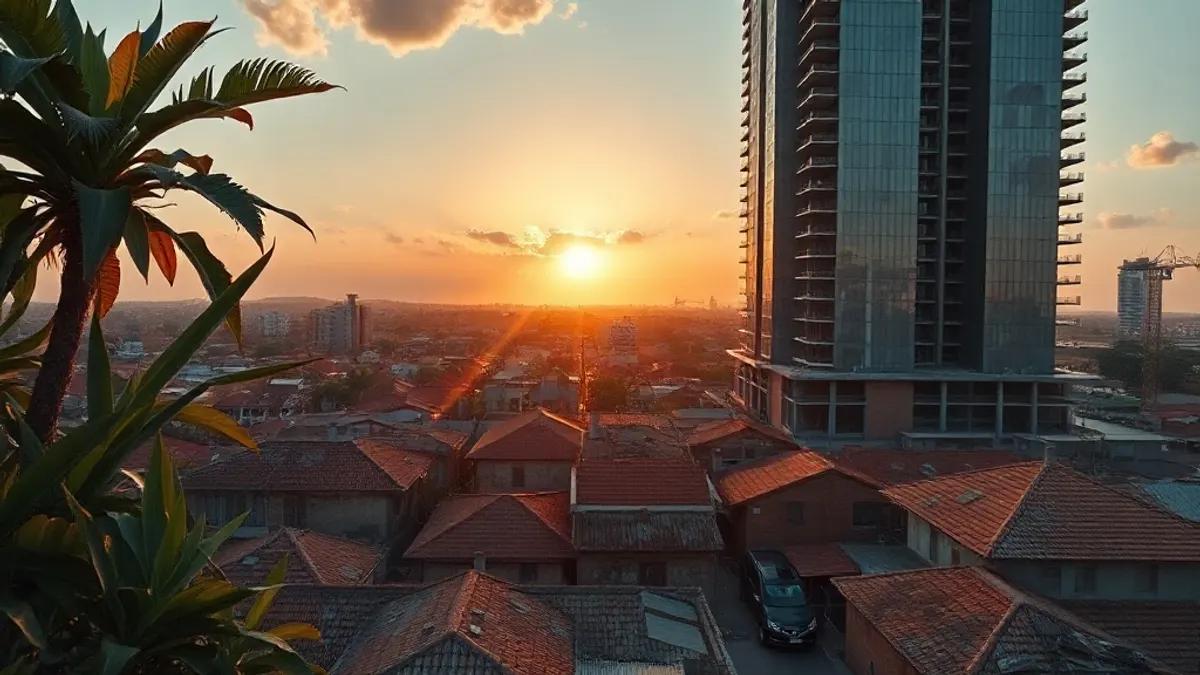 Foto original gerada para a matéria: Geopolítica e Imóveis: Como tensões globais impactam o seu patrimônio em Goiânia