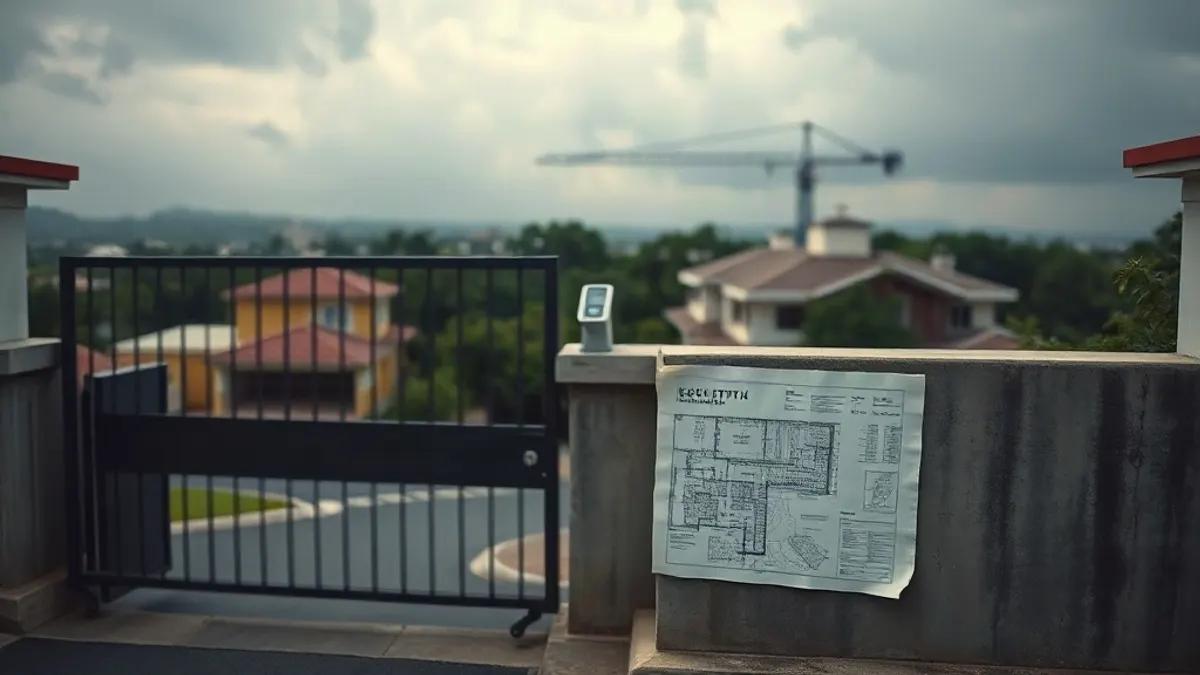 Foto original gerada para a matéria: Segurança e Valorização Imobiliária: Como a Violência Afeta seu Patrimônio em Goiás