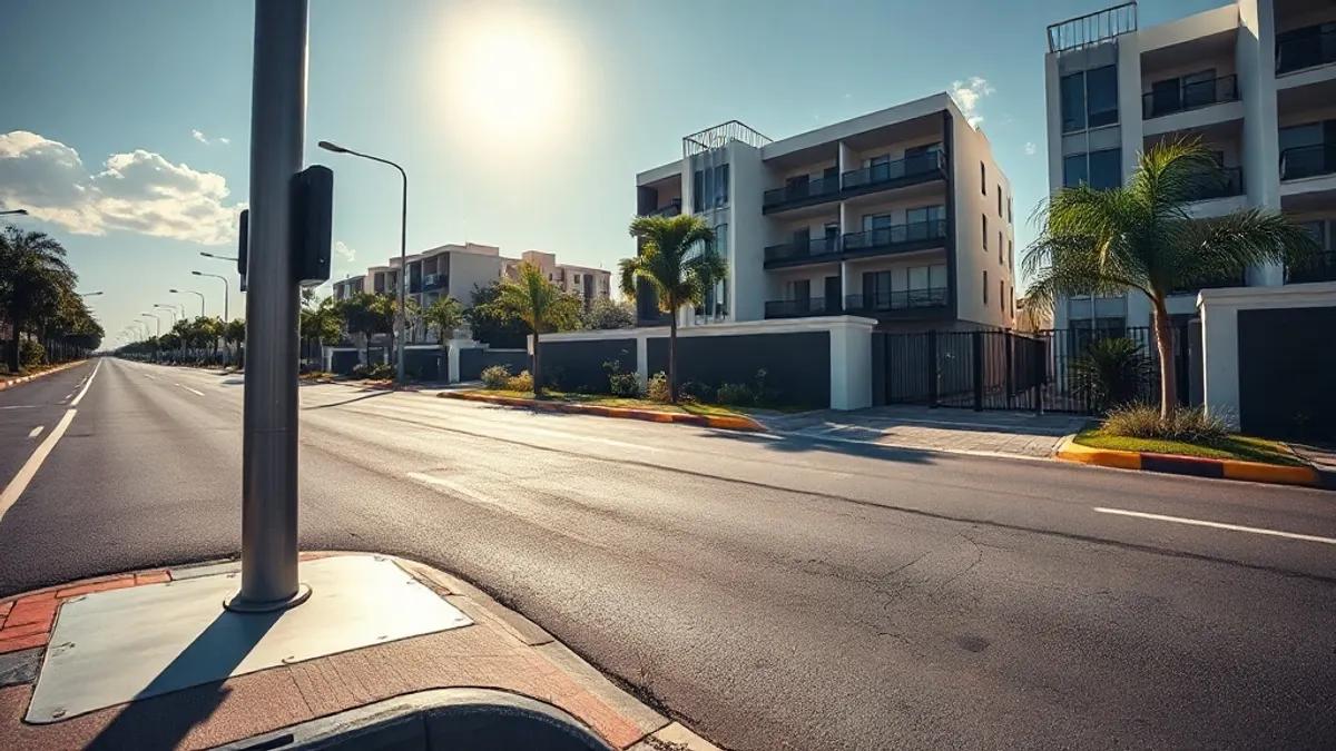 Foto original gerada para a matéria: Segurança e Valorização: Como a Mobilidade Urbana Impacta Imóveis em Goiânia