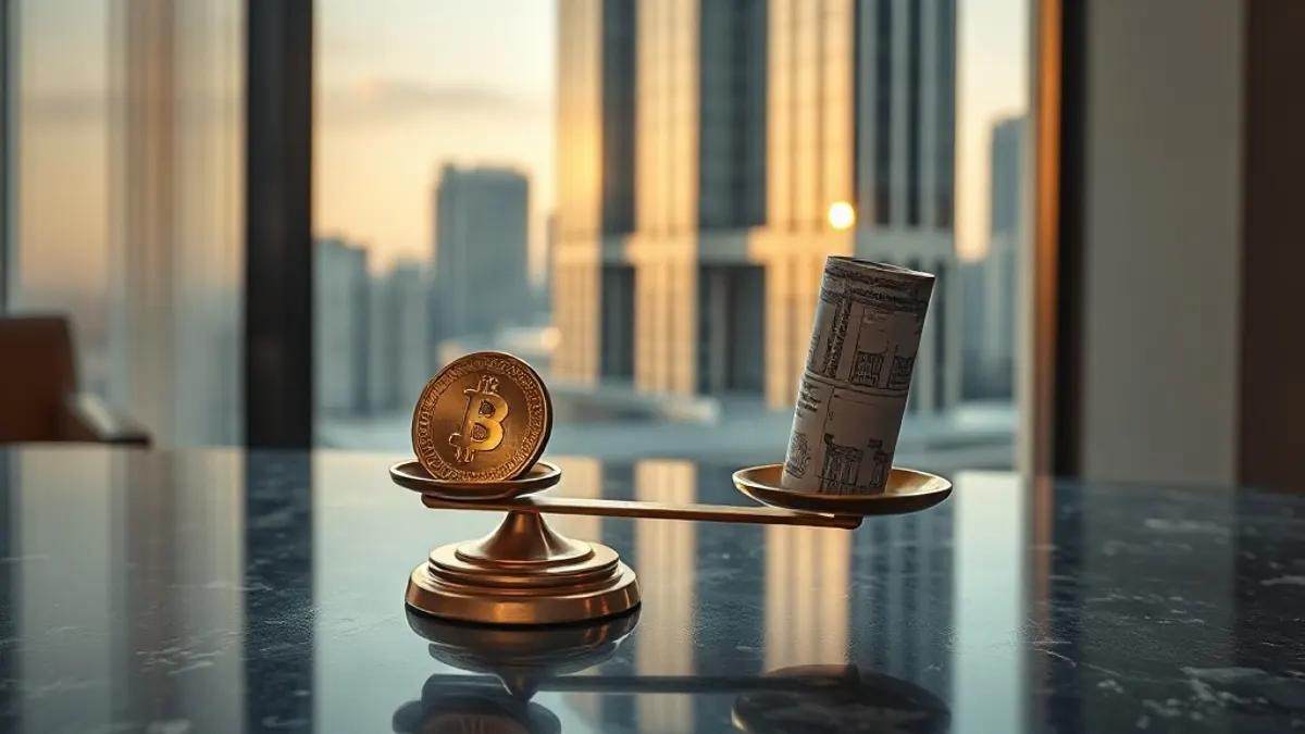 Foto original gerada para a matéria: Dólar em queda: como a instabilidade econômica afeta o mercado imobiliário em Goiânia
