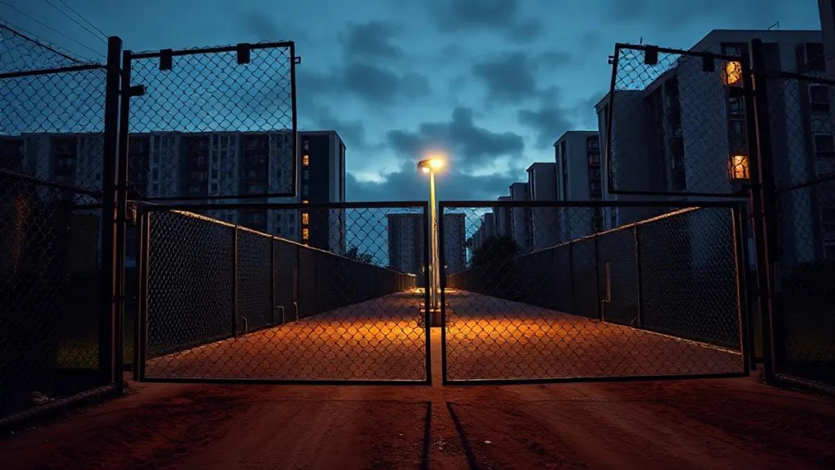 Foto original gerada para a matéria: Segurança em Condomínios: Como a violência urbana impacta o mercado imobiliário