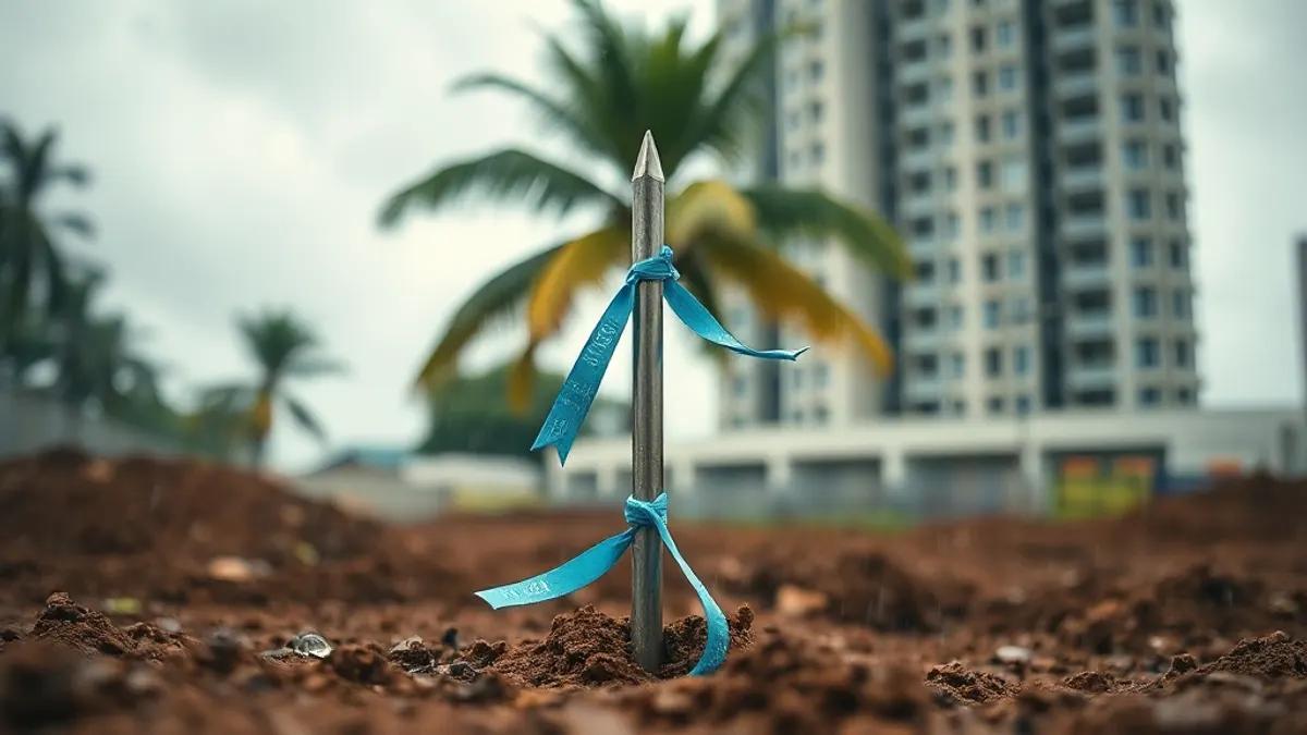 Foto original gerada para a matéria: Como a escolha do terreno define o sucesso do seu investimento imobiliário em Goiânia