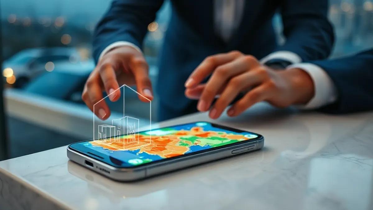 Foto original gerada para a matéria: Tecnologia no Mercado Imobiliário: Como a Inovação Facilita Locações em Goiânia