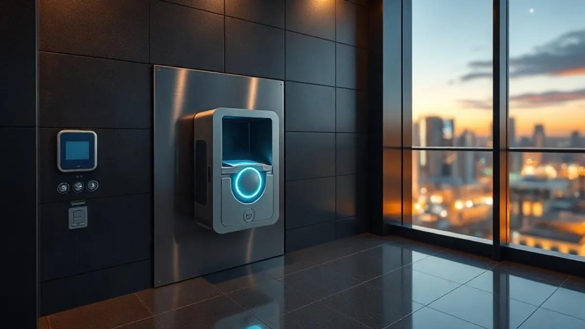 Foto original gerada para a matéria: Inovação nos Prédios: A Tecnologia de Entregas Chega ao Mercado Imobiliário