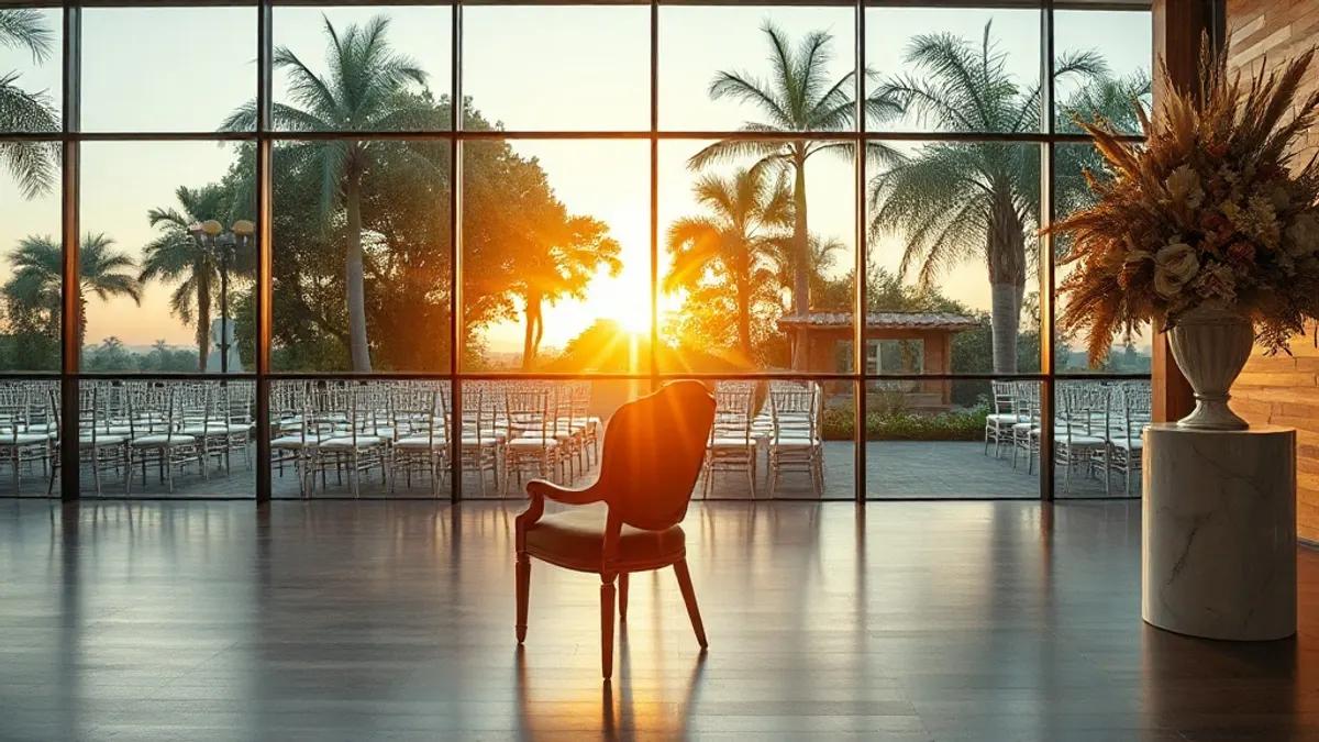 Foto original gerada para a matéria: Mercado de Eventos em Goiânia: O Impacto dos Espaços de Casamento no Imobiliário