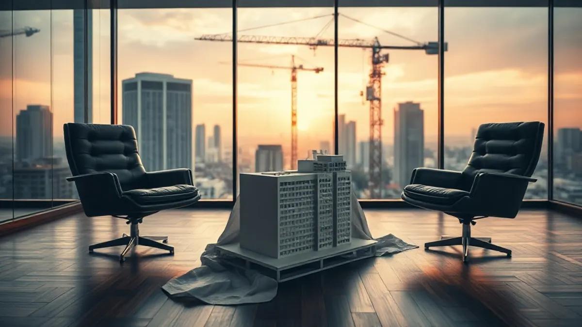 Foto original gerada para a matéria: Mudanças no Mercado Imobiliário: O que a saída de Ricardo Martins significa para Goiânia