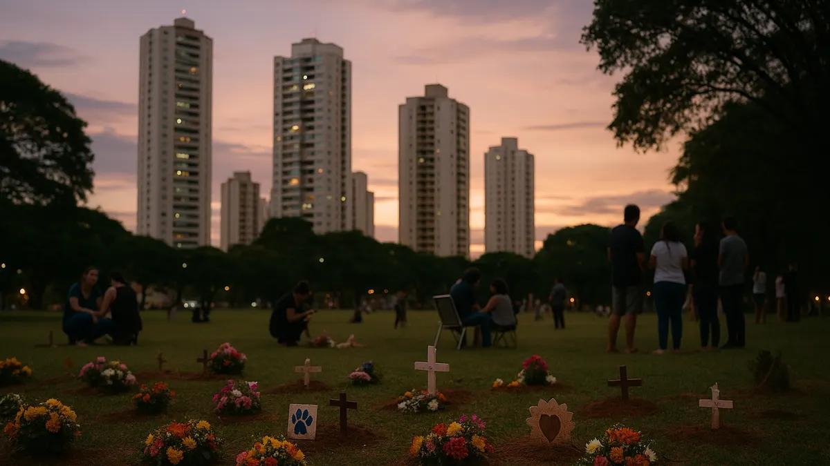 Foto original gerada para a matéria: Despedida Emocionante: Homenagem a Pets em Goiânia e Goiás