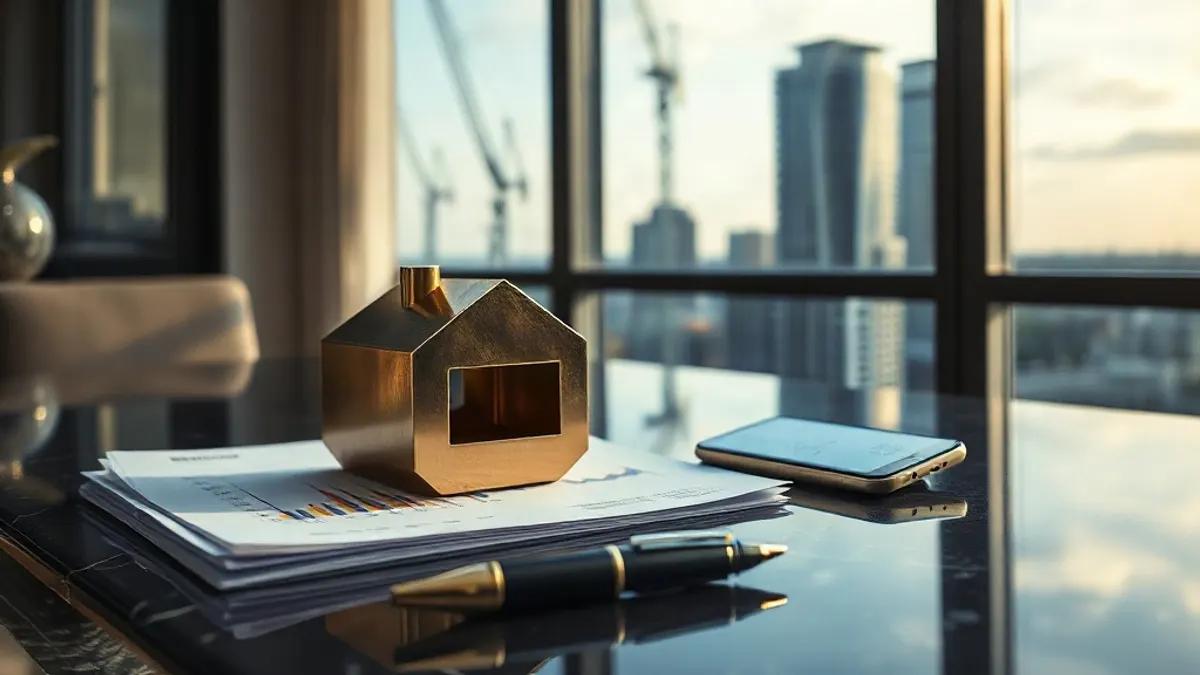 Foto original gerada para a matéria: Tesouro Direto e o Mercado Imobiliário em Goiânia: Como as Taxas Afetam seu Bolso