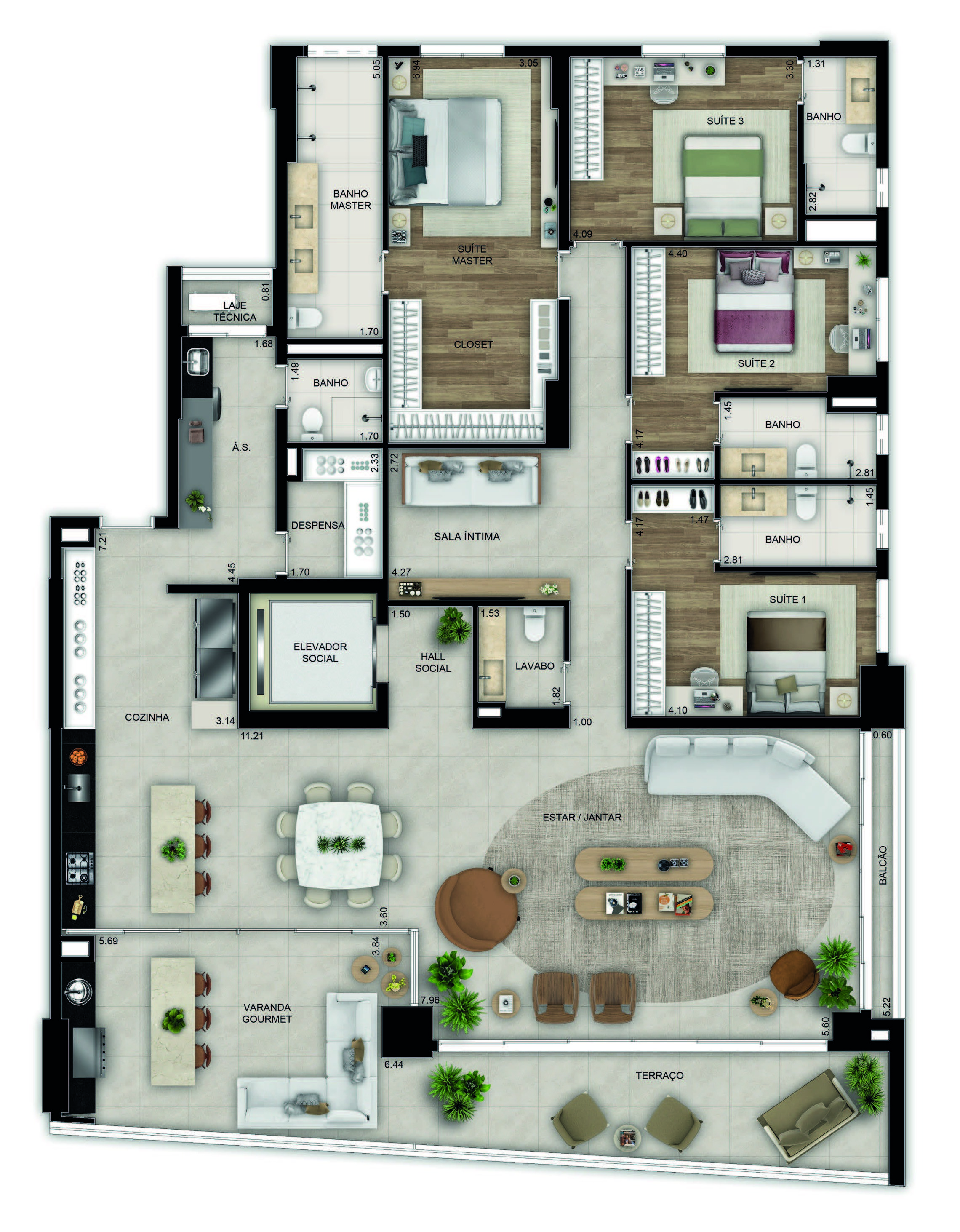Planta 06 - 4 dorm 273m²