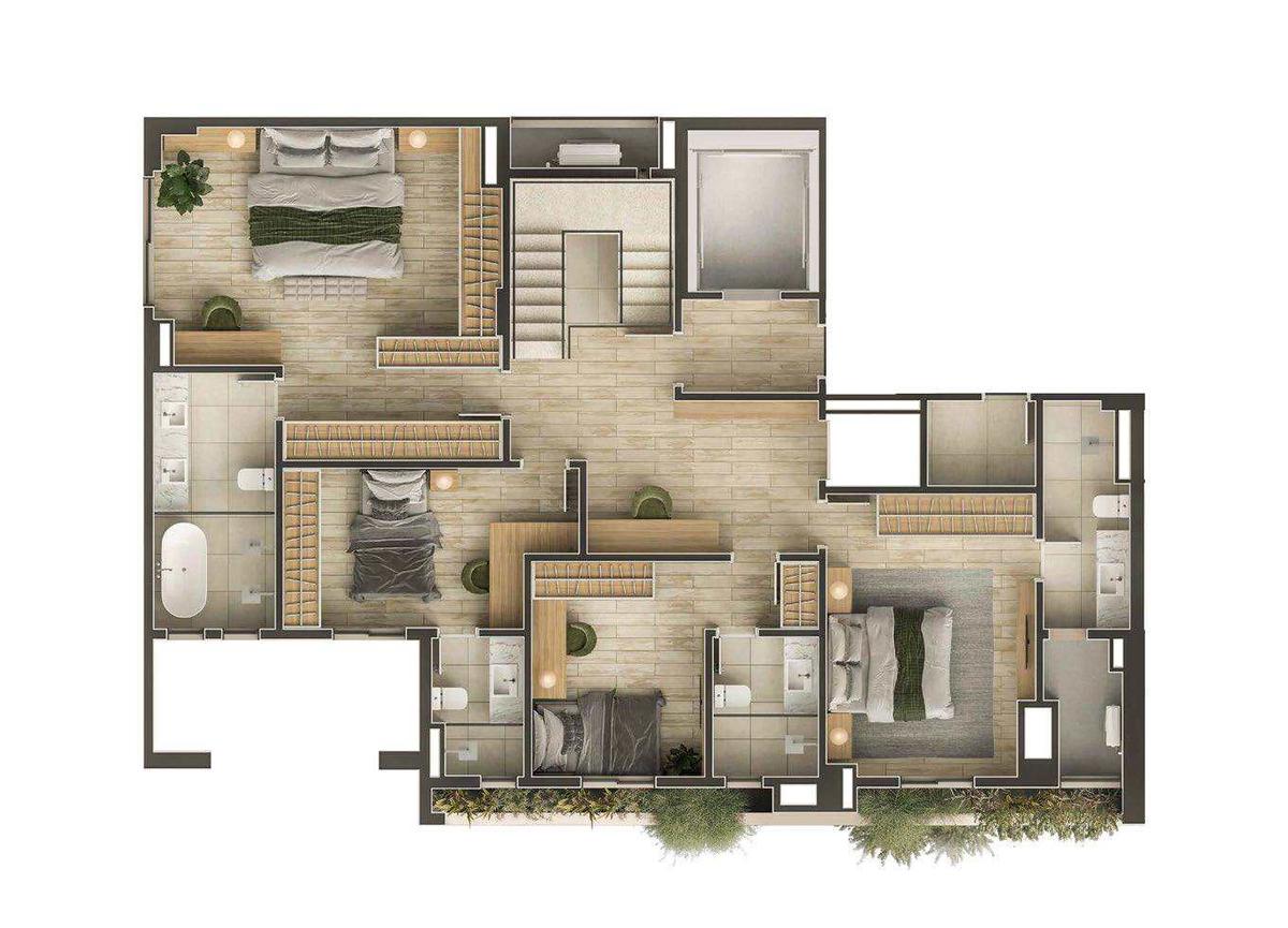 Planta 07 - 4 dorm 278,23m² - penthouse - superior