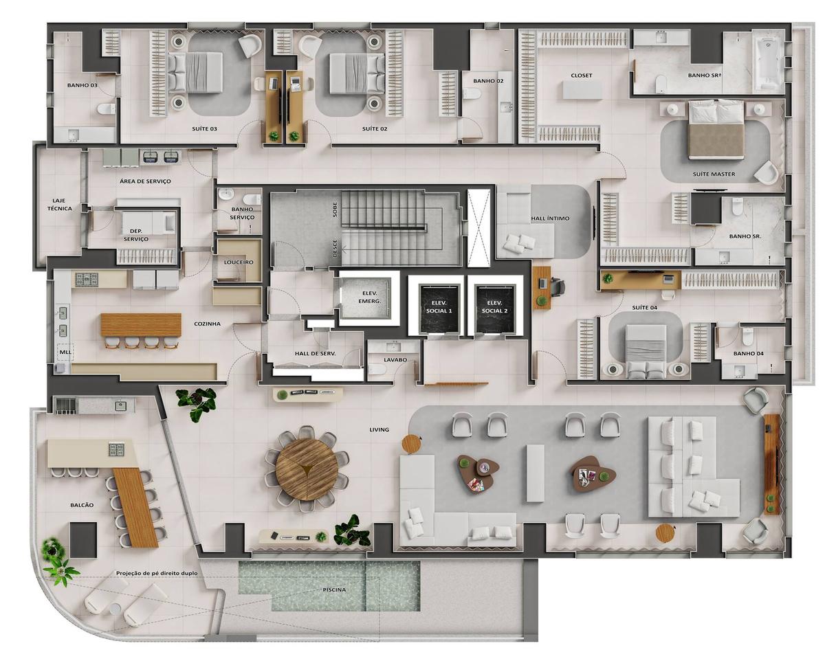 Planta 10 - 4 dorm 505,34m²