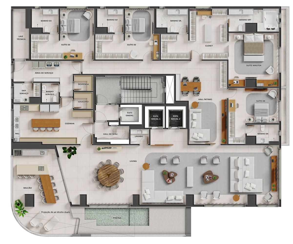 Planta 12 - 4 dorm 538,37m²
