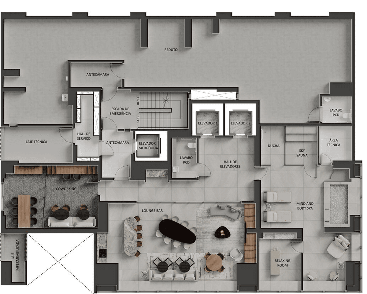 Pavimento lounge e spa