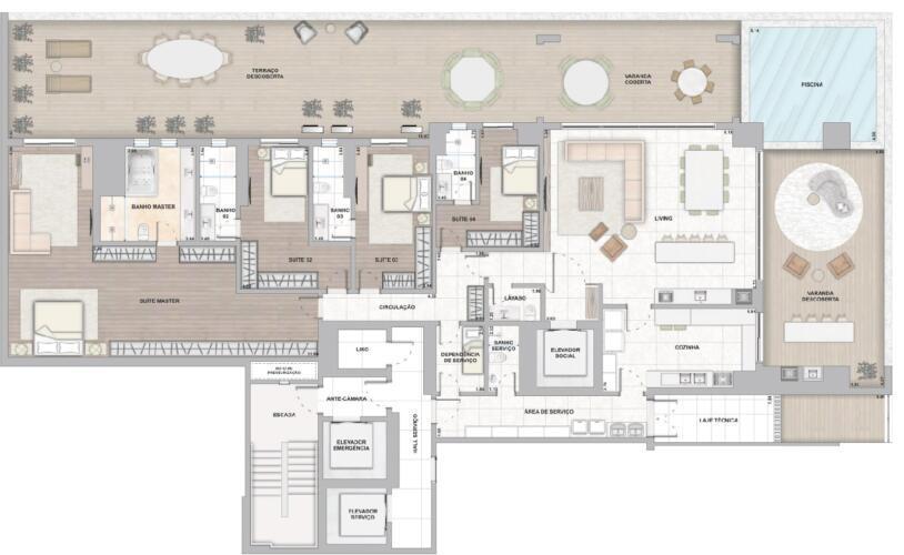 Planta 12 - 4 dorm 494 40m²
