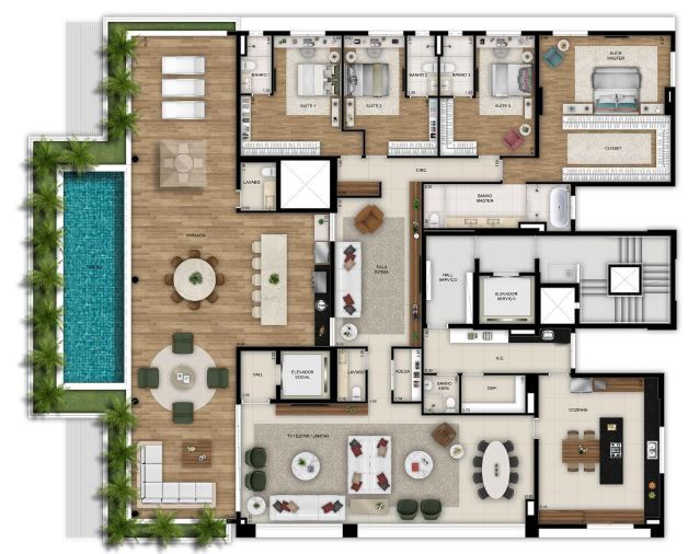 Planta 09 - 4 dorm 504 22m² - cobertura horizontal