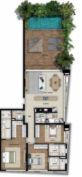 Planta 15 - 3 dorm 183 20m²
